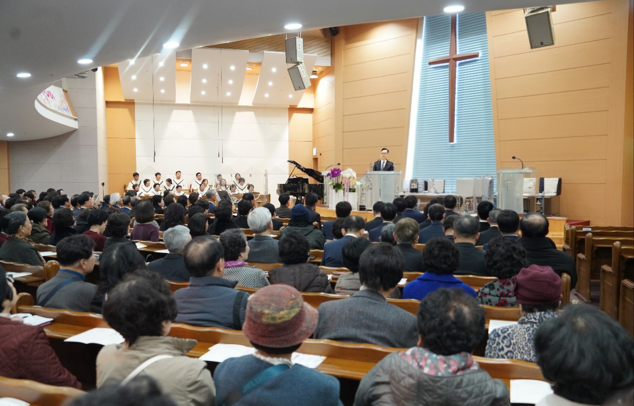 성전 예배 모습