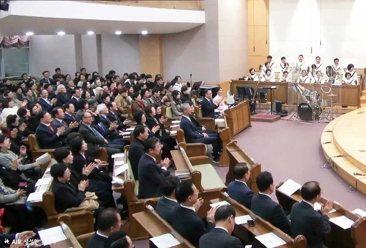 성전 예배 모습